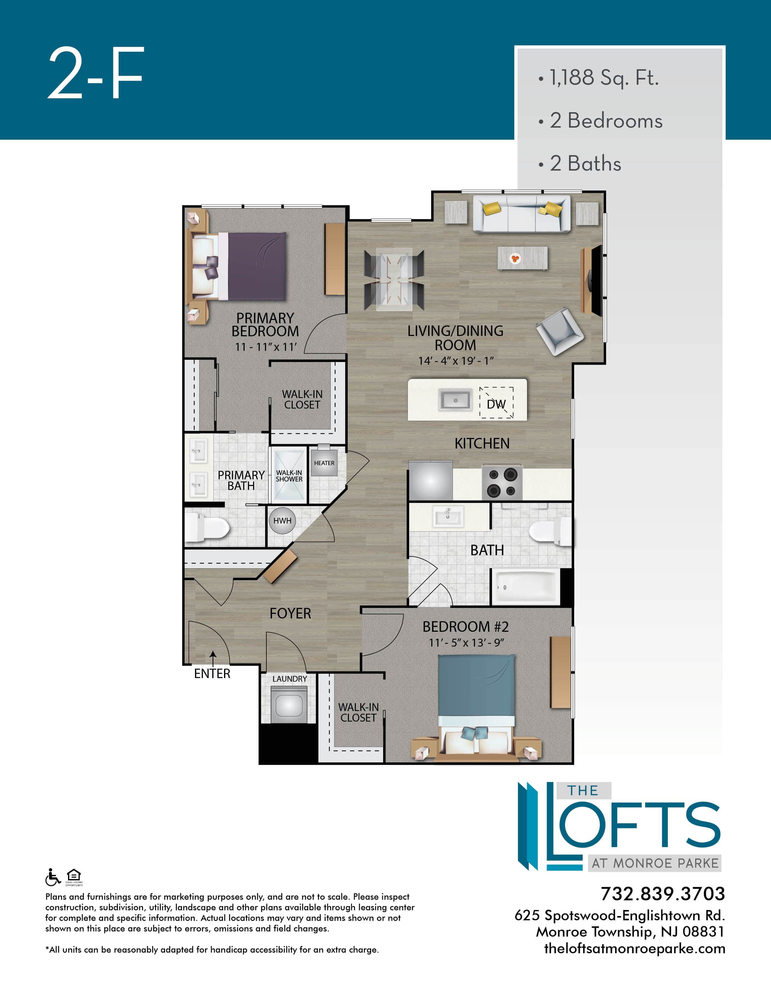 The Lofts at Monroe Park Apartment Floor Plan 2F